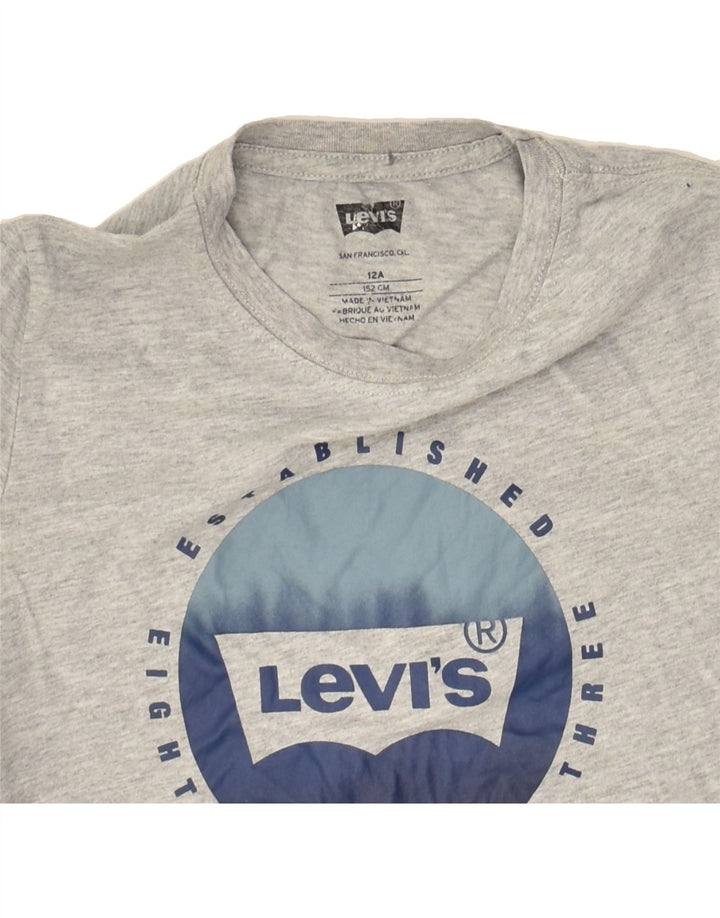 LEVI'S Boys Graphic T-Shirt Top 11-12 Years Grey Cotton | Vintage Levi's | Thrift | Second-Hand Levi's | Used Clothing | Messina Hembry 