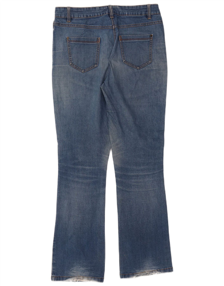 M&Co Womens Bootcut Jeans UK 10 Small W32 L31 Blue Cotton