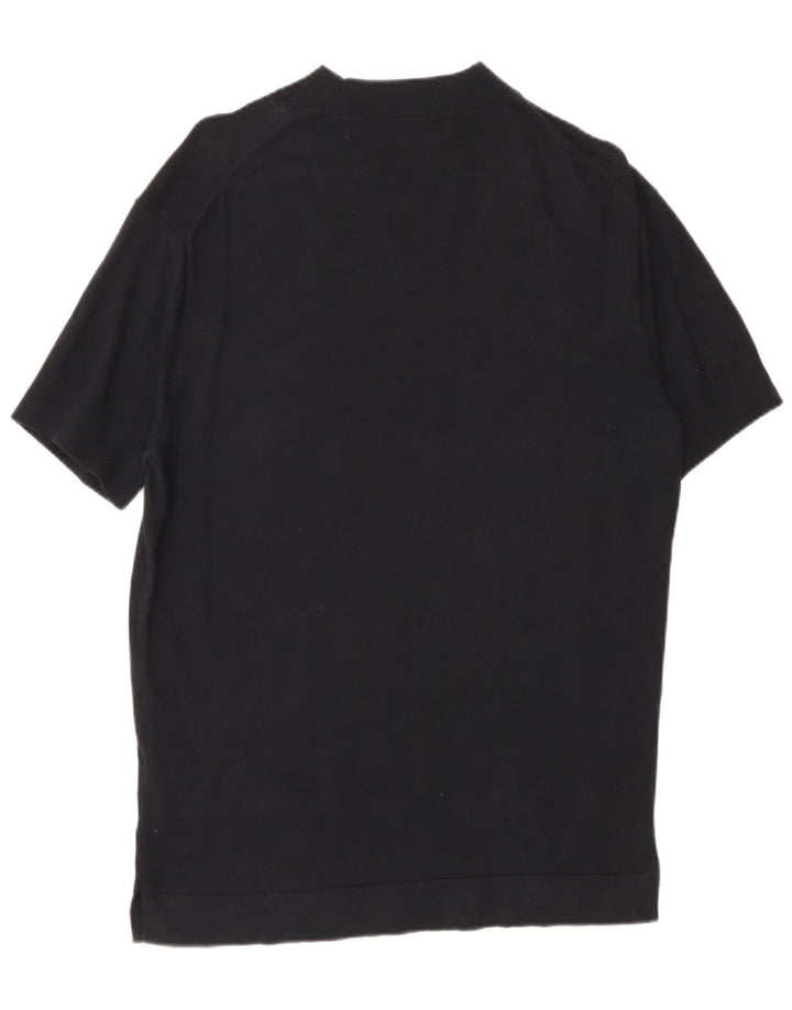 Zara Mens T-Shirt Top XL Black Cotton