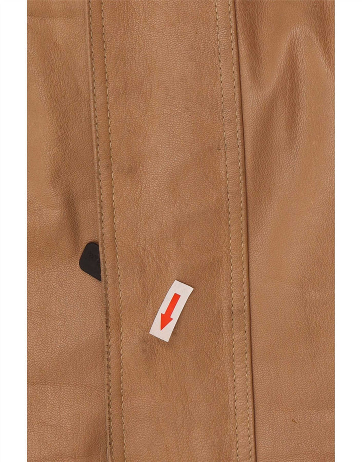 Vintage Mens Leather Jacket Small Brown