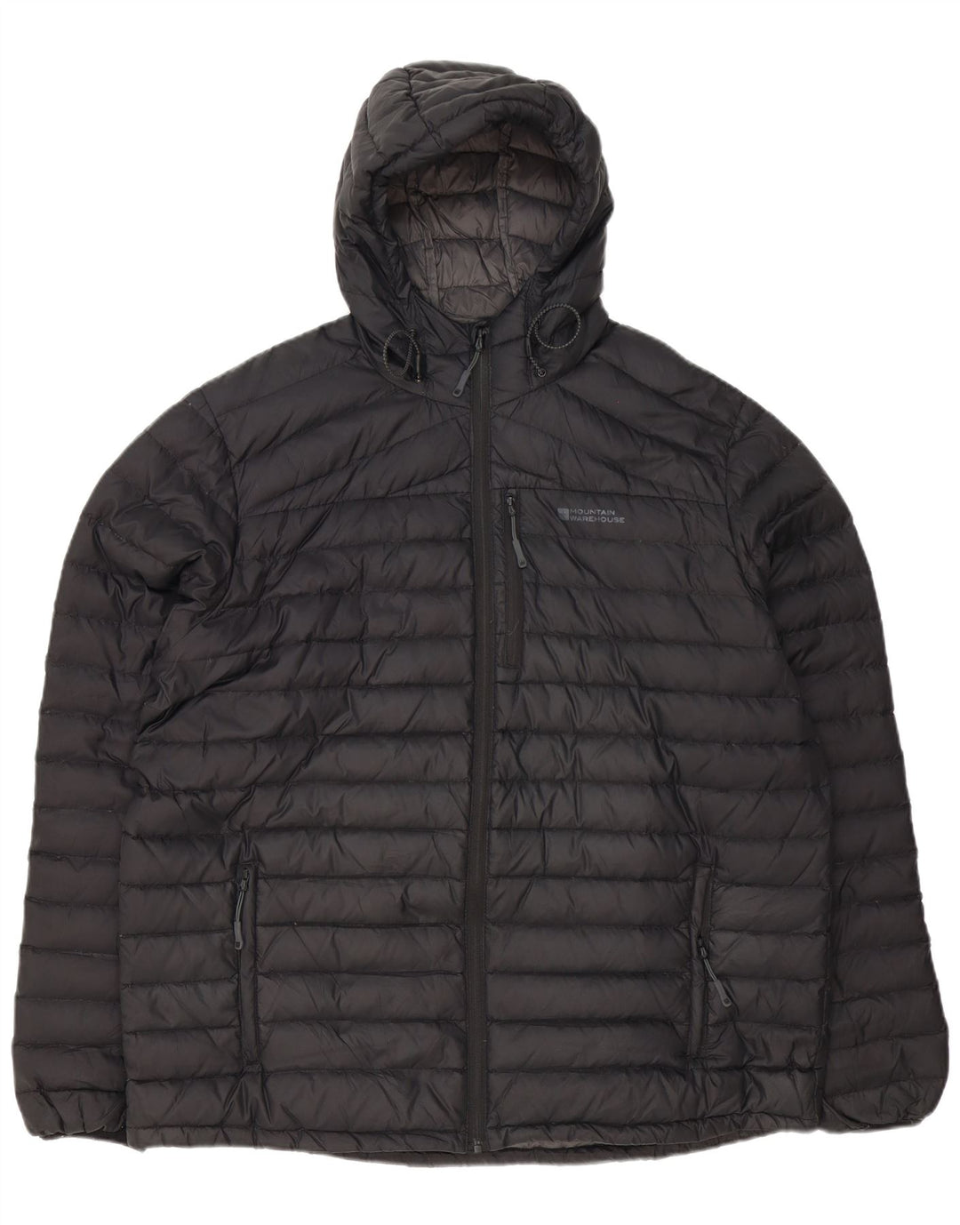MOUNTAIN WAREHOUSE Giacca imbottita con cappuccio da uomo UK 42 XL Poliestere nero