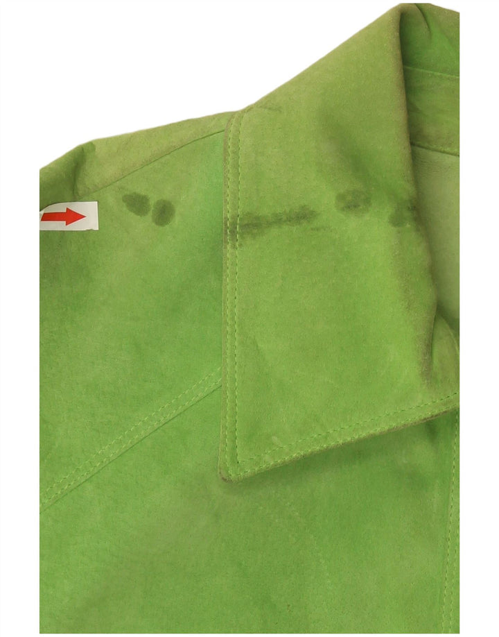 Gai Mattiolo Womens Suede Jacket UK 16 Large Green
