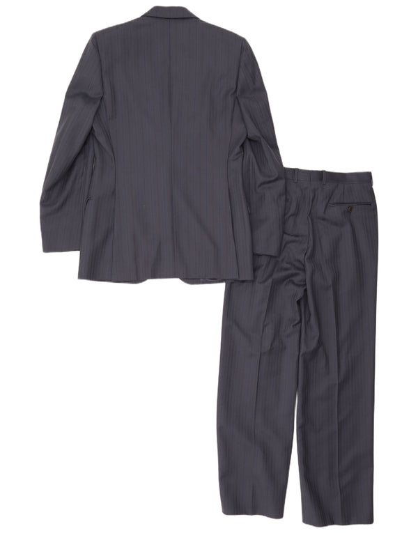 Pierre Cardin Traje de pieza para hombre IT 46 Small W30 L30 Azul marino a rayas