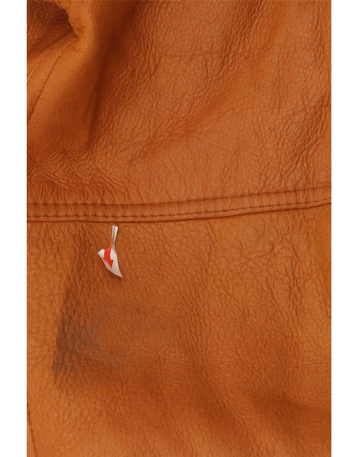 Jachetă vintage pentru bărbați din shearling IT 52 XL maro