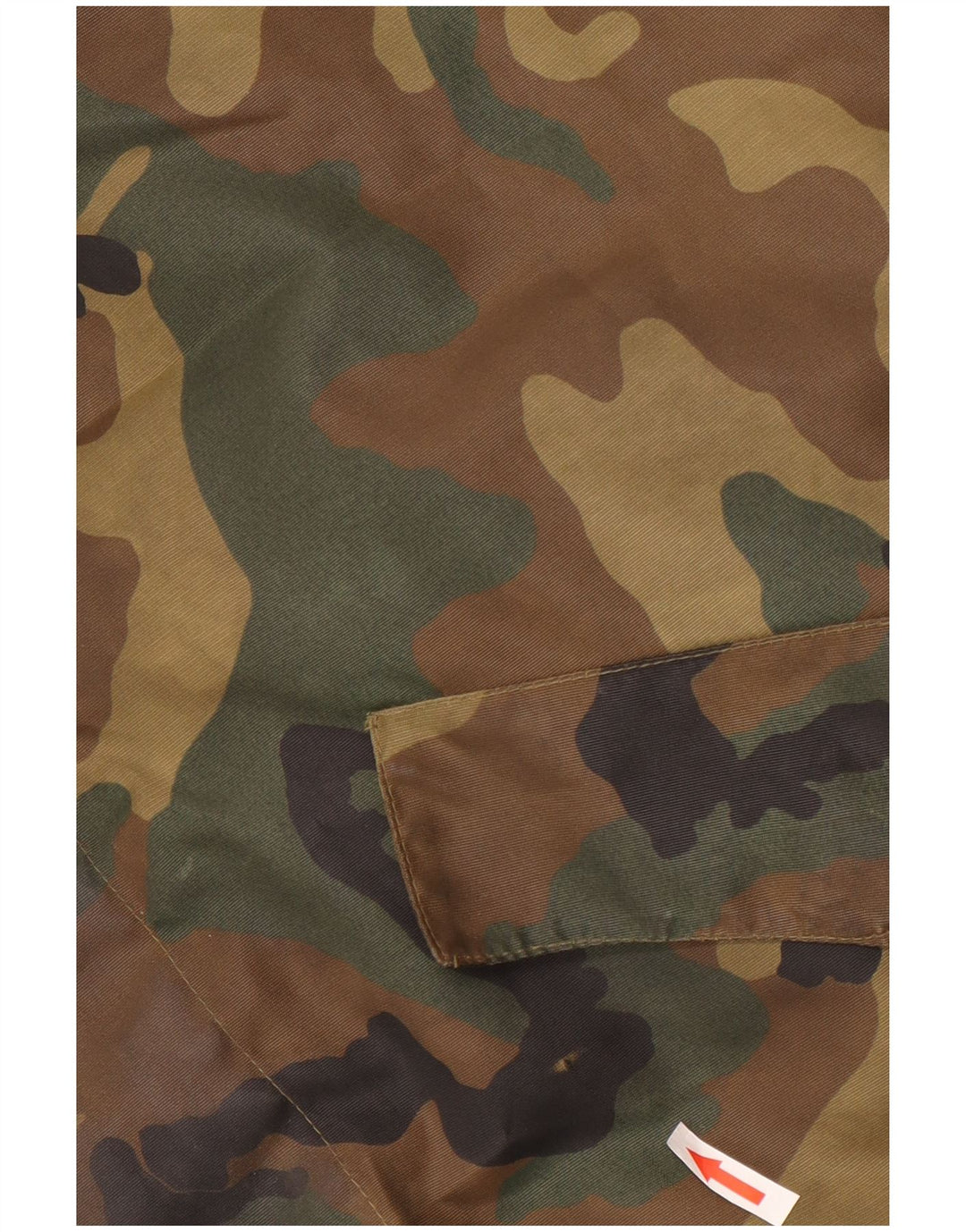 Vintage Mens Military Jacket UK 42 XL Khaki Camouflage Polyester