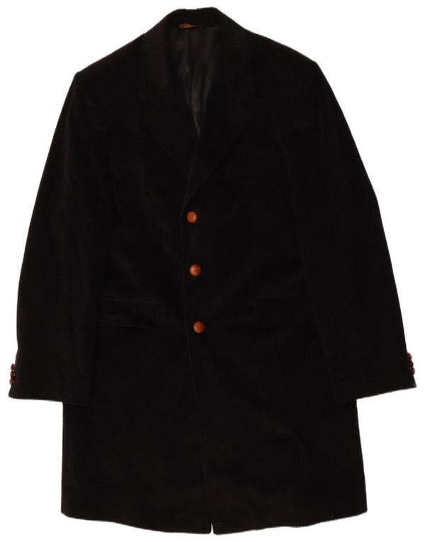 Velluto Duca Visconti Herre Corduroy Overfrakke IT 58 4XL Sort