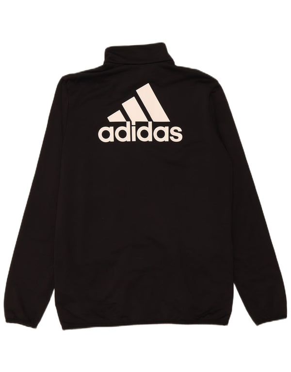 Giacca da ginnastica grafica da ragazzo Adidas 15-16 anni in poliestere nero