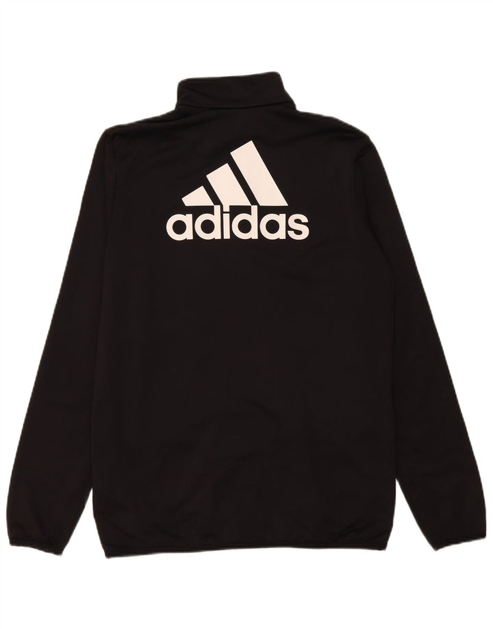 Giacca da ginnastica grafica da ragazzo Adidas 15-16 anni in poliestere nero