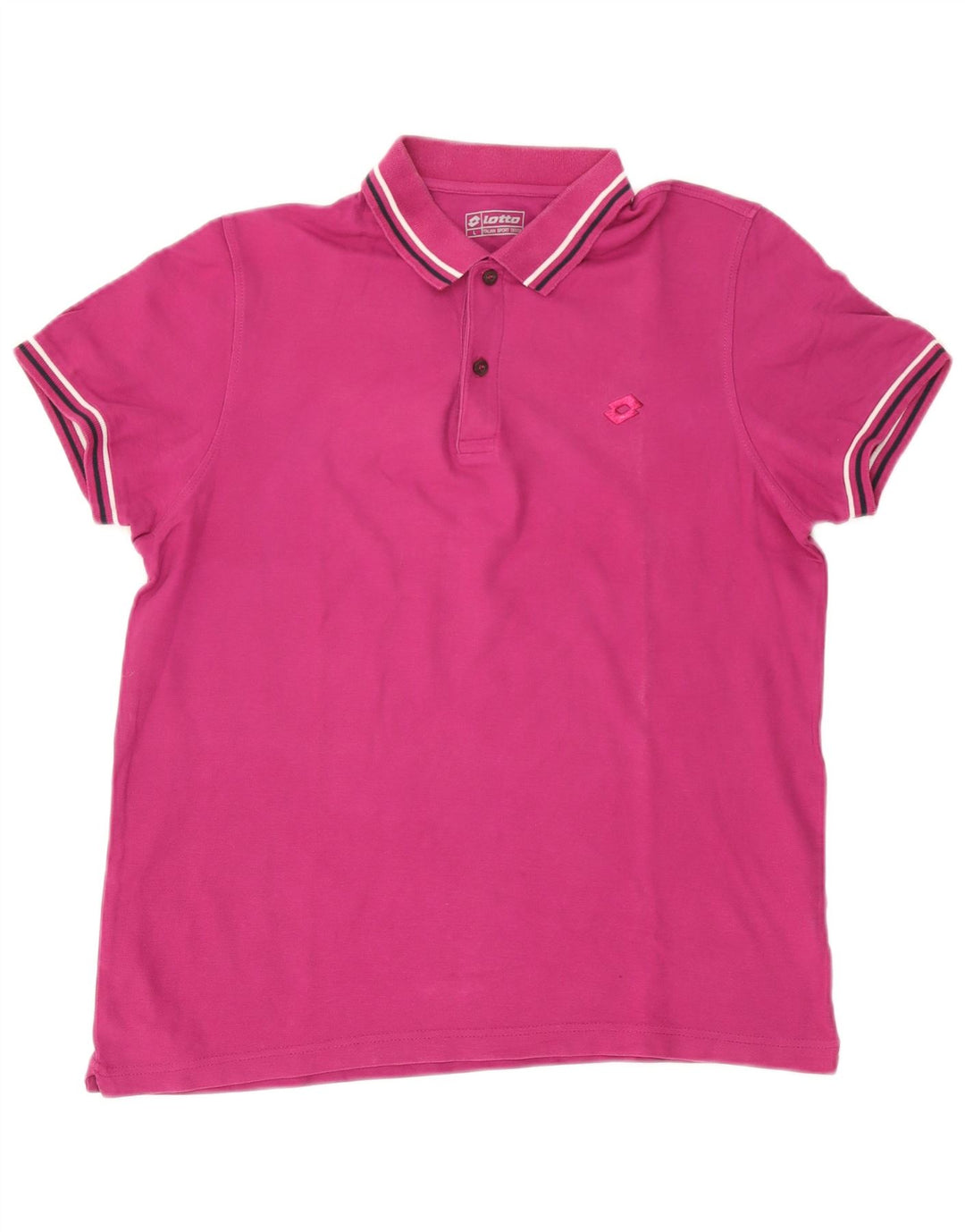 Lotto Mens Polo Shirt Large Pink Cotton