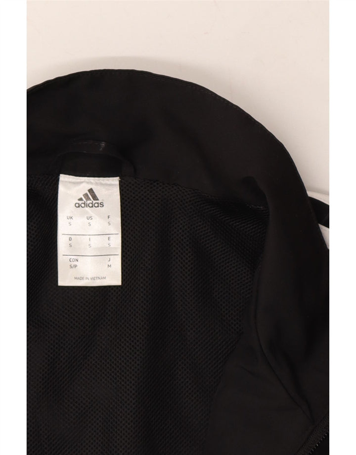 ADIDAS Mens Tracksuit Top Jacket Small Black Colourblock Polyester