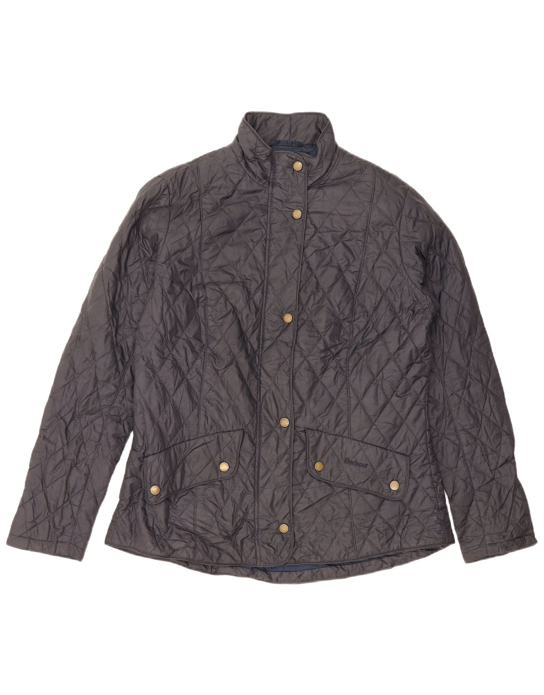 BARBOUR Womens Quilted Jacket UK 16 Large Navy Blue