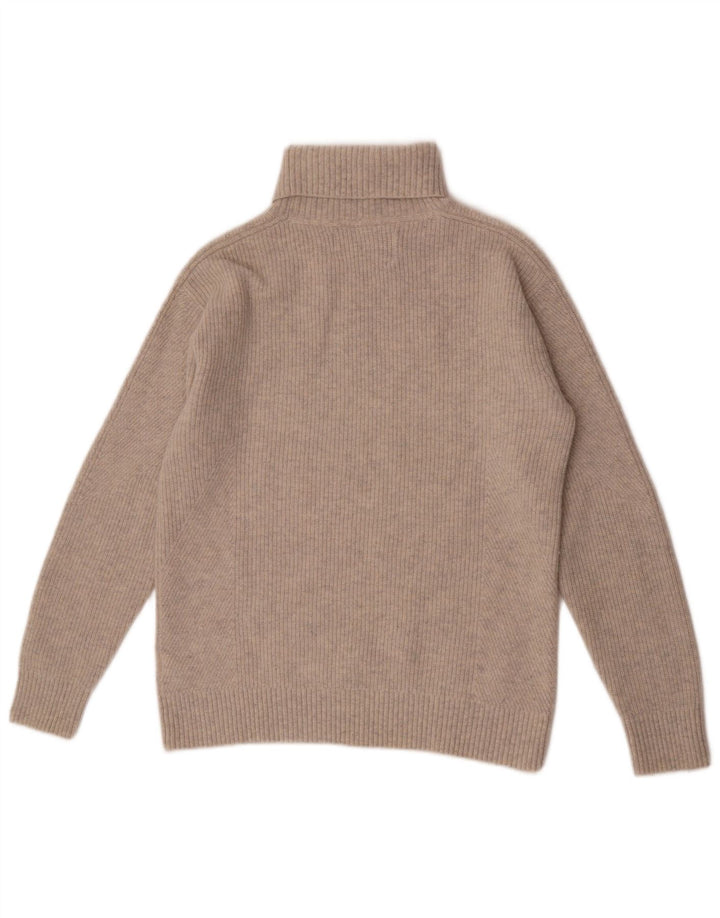 Calvin Klein Jeans Maglione da uomo con collo alto in lana beige medio