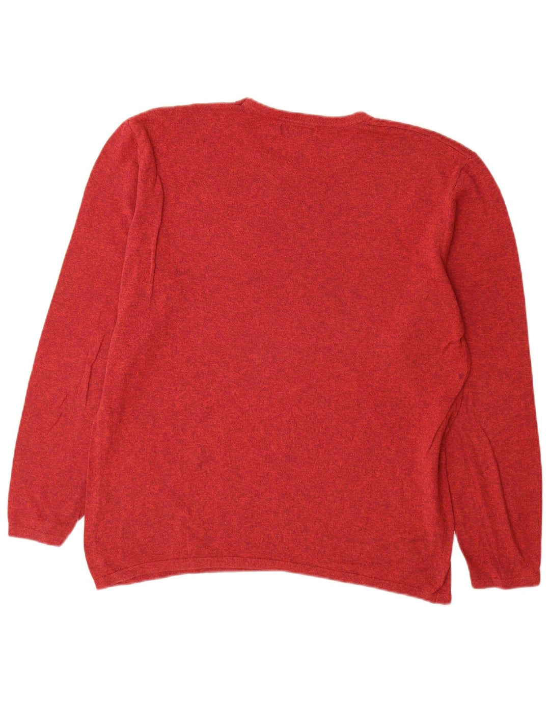 Zara Mens Crew Neck Jumper Sweater XL Red Cotton