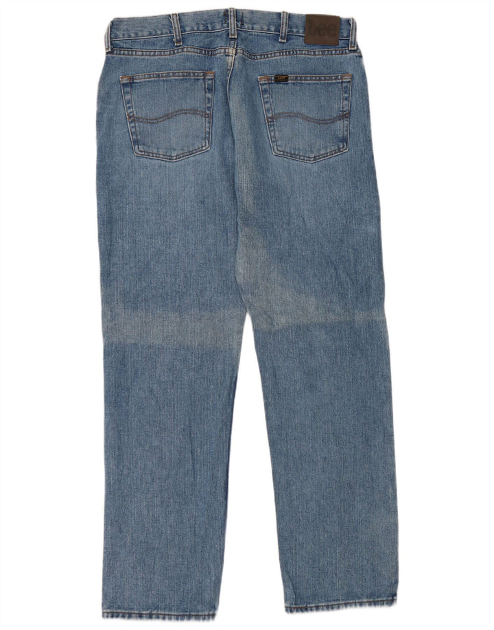 LEE Herre Regular Fit Straight Jeans W35 L32 Blå Bomuld