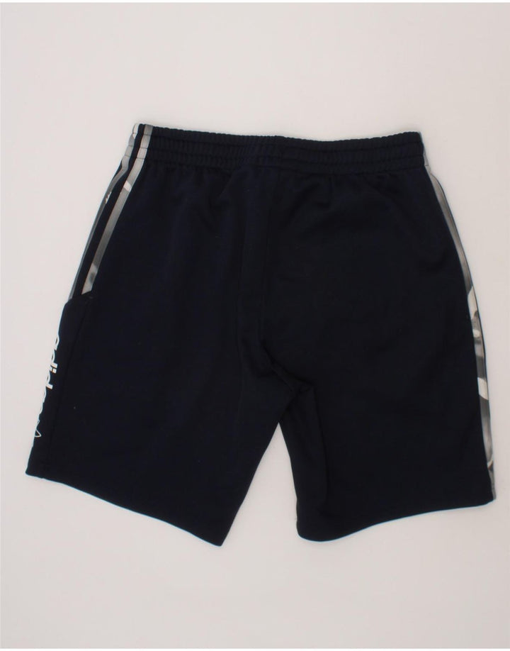 ADIDAS Boys Sport Shorts 13-14 Years  Navy Blue Polyester Vintage Adidas and Second-Hand Adidas from Messina Hembry 