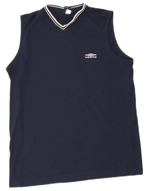 Umbro Hombre Chaleco Top Grande Azul Marino Poliéster