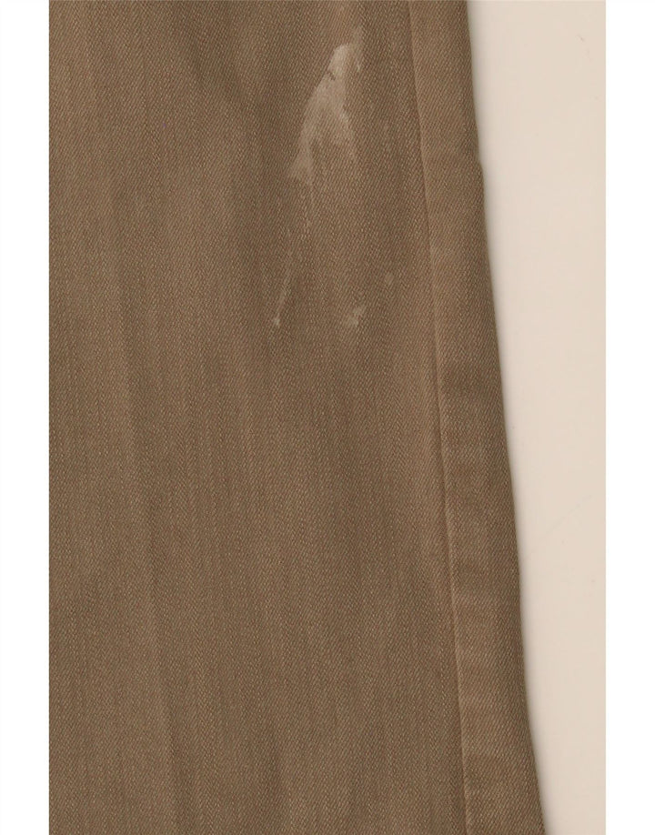 MARKS & SPENCER Mens Straight Casual Trousers W34 L28 Khaki Cotton Vintage Marks & Spencer and Second-Hand Marks & Spencer from Messina Hembry 