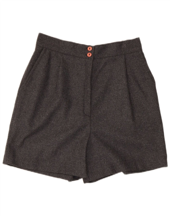 Vintage Damen High Rise Casual Shorts Groß W28 Grau Polyester