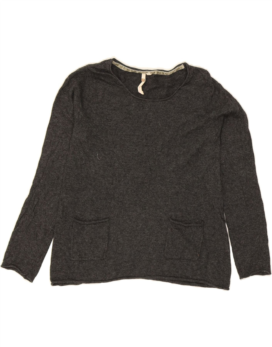WHITE STUFF Womens Boat Neck Jumper Sweater UK 12 Medium Grey Viscose Vintage White Stuff and Second-Hand White Stuff from Messina Hembry 