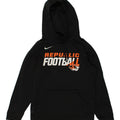 NIKE Mens Graphic Hoodie Jumper Small Black Polyester Vintage Nike and Second-Hand Nike from Messina Hembry 
