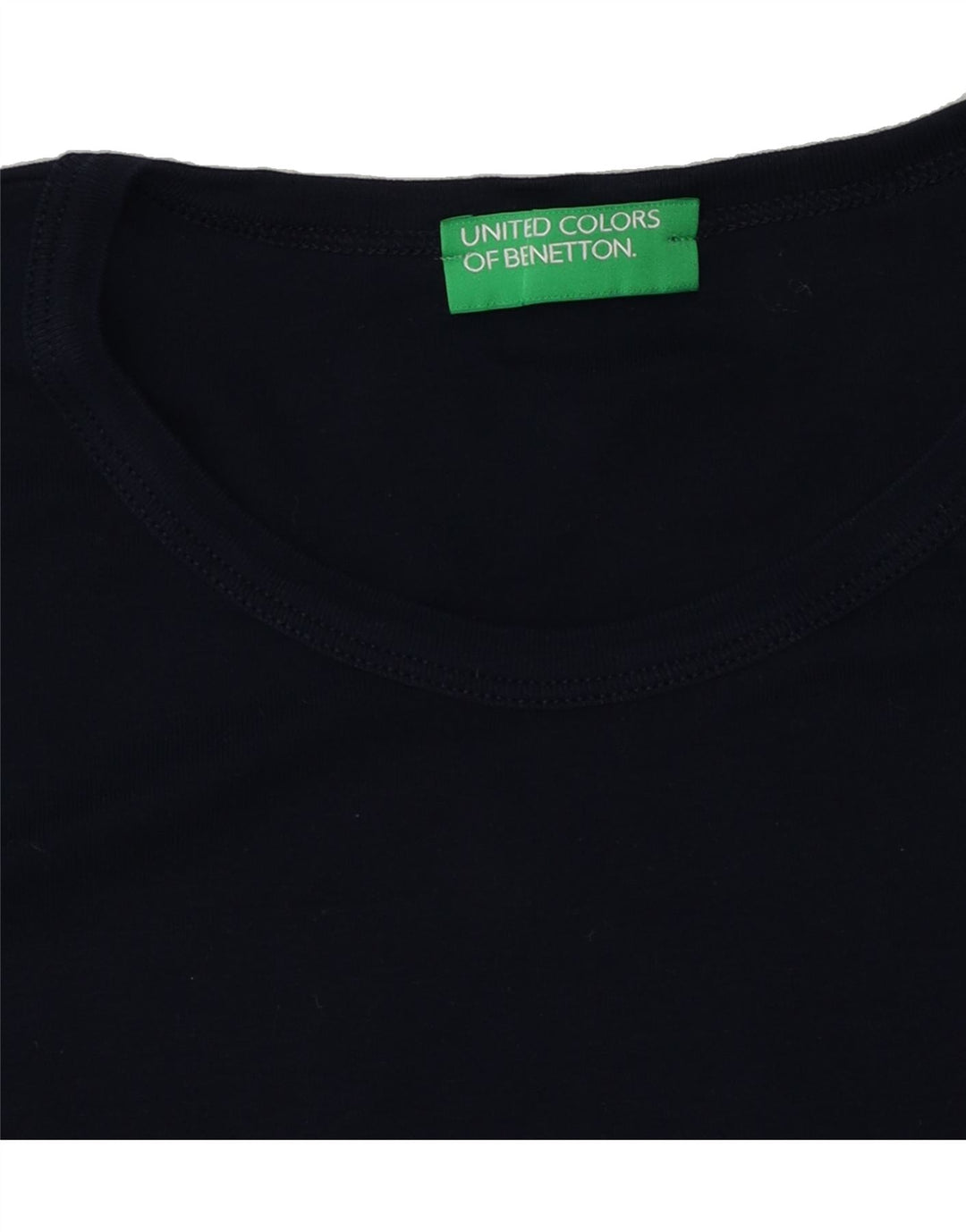 BENETTON Womens T-Shirt Top UK 16 Large Navy Blue Vintage Benetton and Second-Hand Benetton from Messina Hembry 