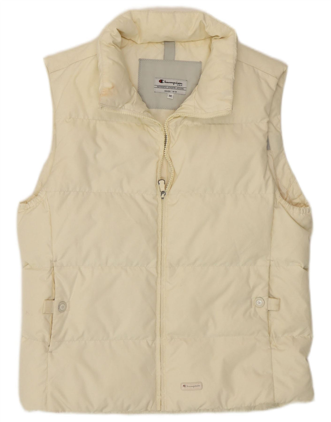 Champion Damen Wattierte Weste UK 14 Medium Off White Polyester
