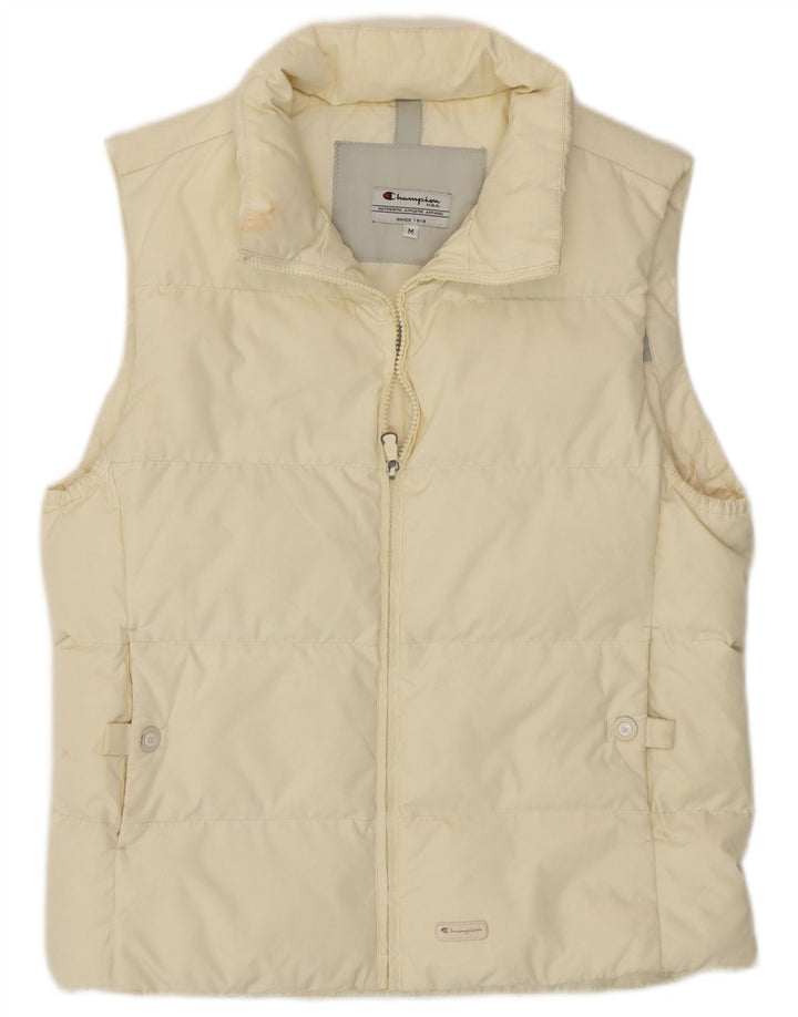 Champion Damen Wattierte Weste UK 14 Medium Off White Polyester