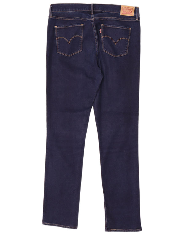 Levi's Womens 312 Shaping Slim Jeans W32 L32 Navy Blue Cotton