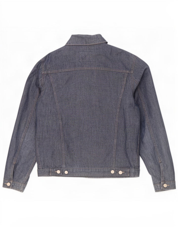 Trussardi Jeans Mens Denim Jacket UK 40 Large Blue Cotton