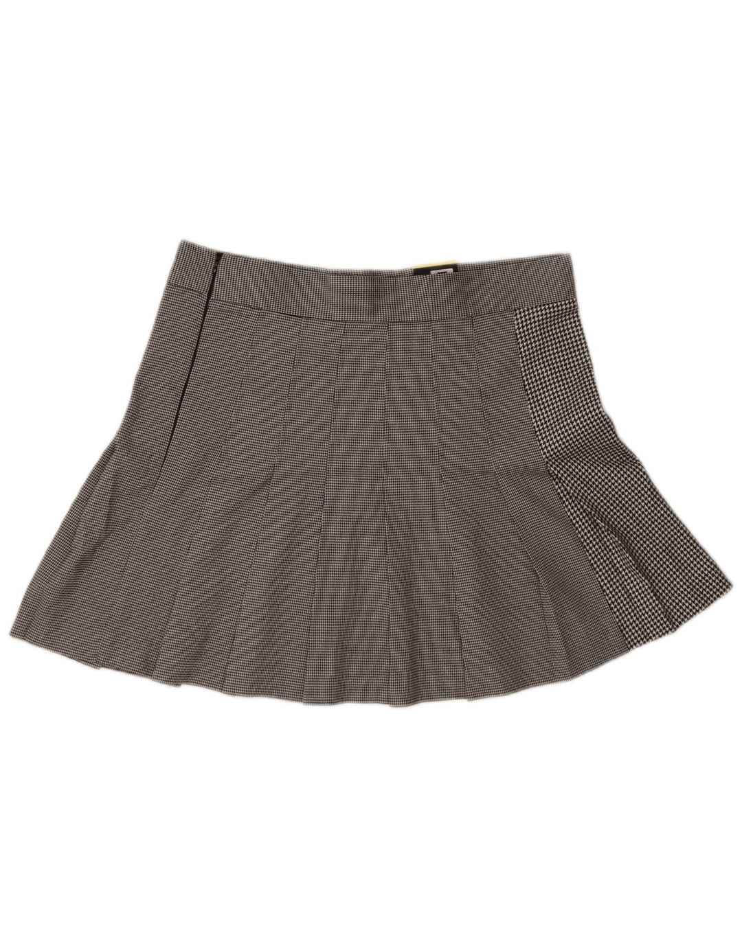 Marks & Spencer Womens Pleated Skirt UK 16 Large W34 Black Houndstooth