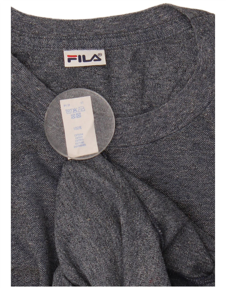 Fila Mens T-Shirt Top Large Navy Blue Cotton