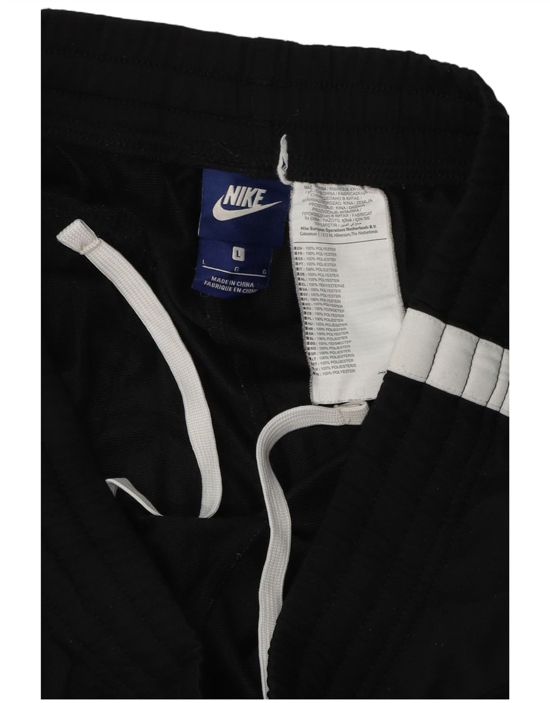 Nike Pantalon de survêtement pour homme Large Noir Colorblock Polyester