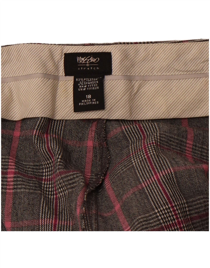 MOSSIMO Womens Bootcut Casual Trousers US 18 2XL W40 L32 Grey Check