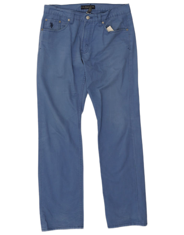Polo Assn. Pantaloni casual dritti da donna W31 L32 in cotone blu