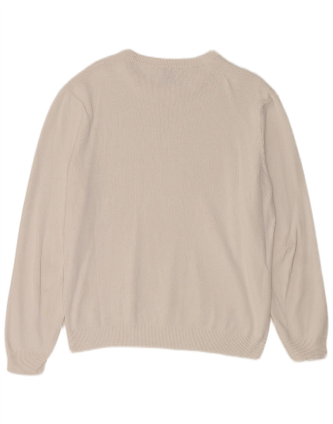 Maglione maglione girocollo da uomo Zara grande bianco