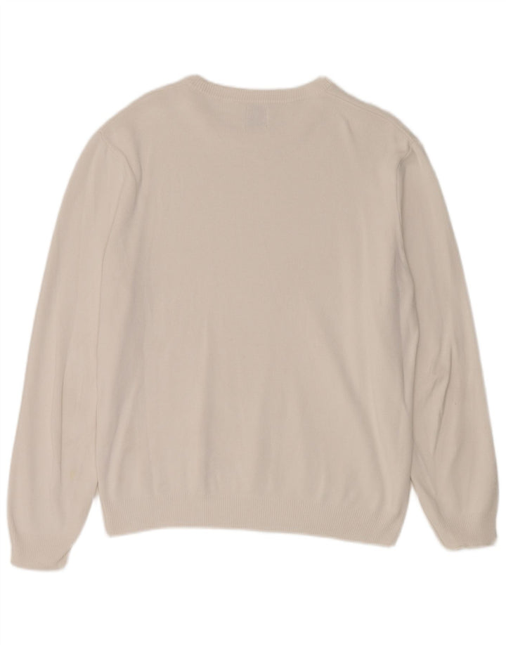 Maglione maglione girocollo da uomo Zara grande bianco