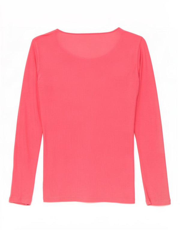 Gap Damen Übergroßes Top Langarm UK 10 Small Pink Baumwolle