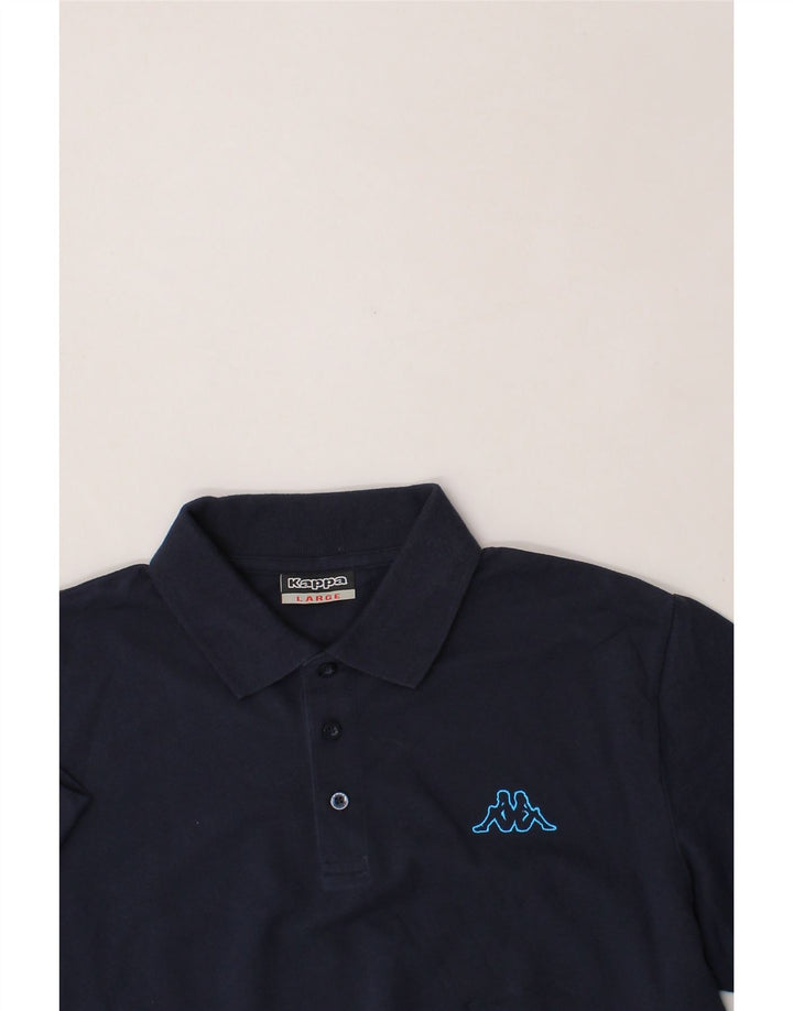KAPPA Mens Polo Shirt Large Navy Blue Cotton Vintage Kappa and Second-Hand Kappa from Messina Hembry 