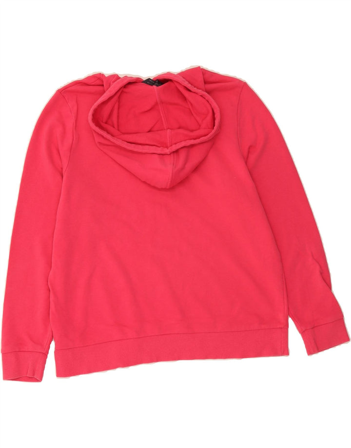 MARKS & SPENCER Womens Hoodie Jumper UK 16 Large Pink Cotton Vintage Marks & Spencer and Second-Hand Marks & Spencer from Messina Hembry 