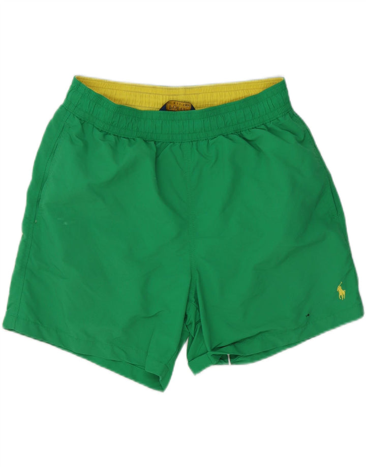 POLO RALPH LAUREN Mens Swimming Shorts Medium  Green Polyester
