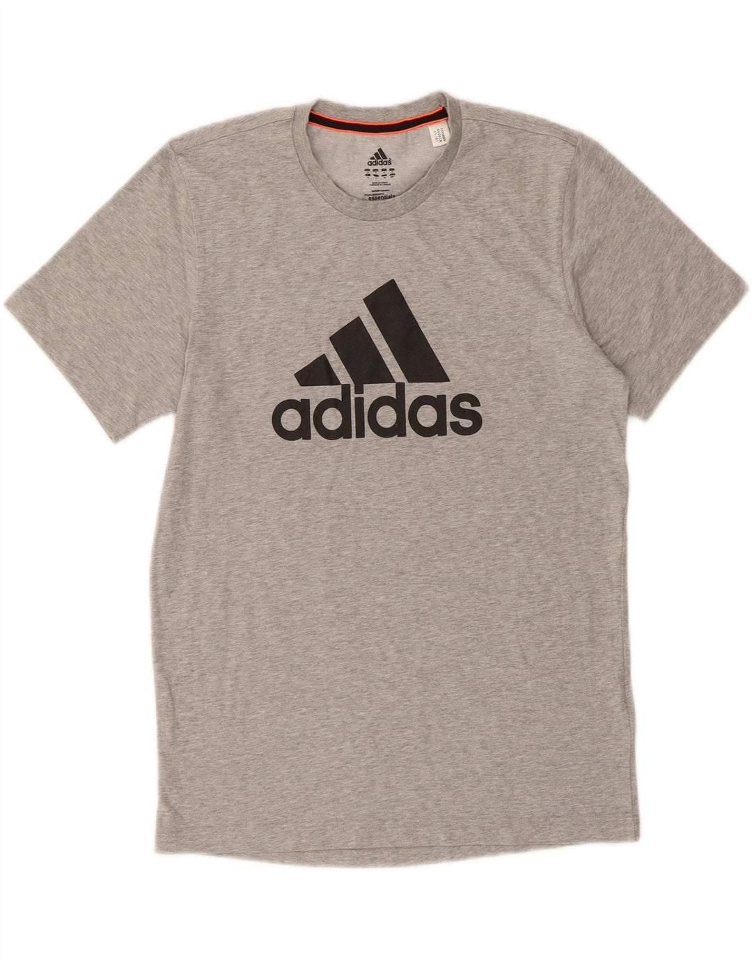 ADIDAS Mens Graphic T-Shirt Top Small Grey Cotton Vintage Adidas and Second-Hand Adidas from Messina Hembry 