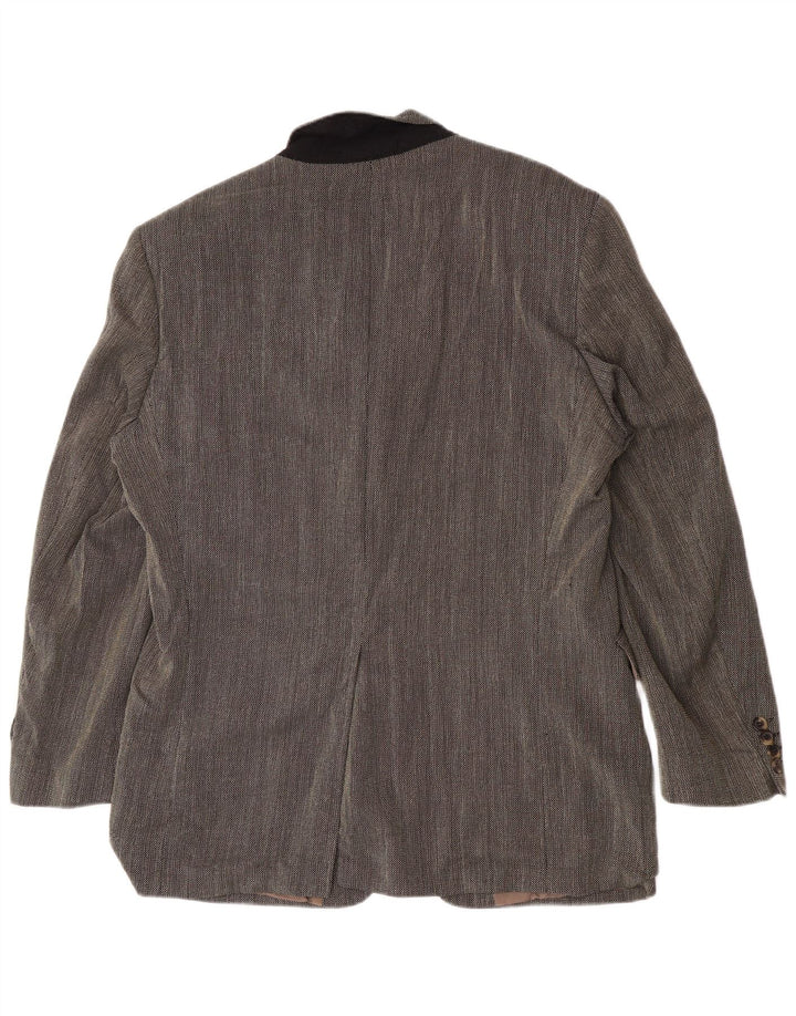Hugo Boss Mens 3 Button Blazer Jacket EU 54 2XL Grey Virgin Wool