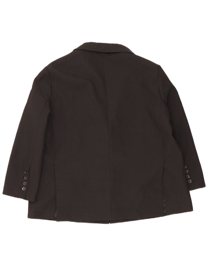 Zara Veste blazer surdimensionnée à 2 boutons pour femme UK 6 XS Noir Polyester