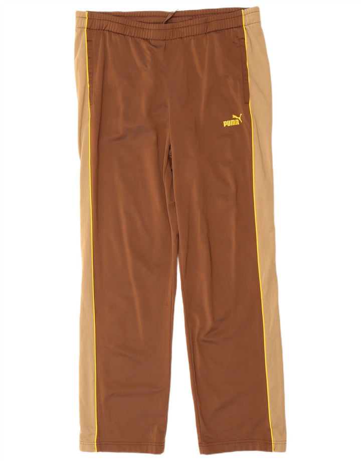 PUMA træningsdragt bukser til kvinder UK 12 Medium Brown Colourblock Polyester