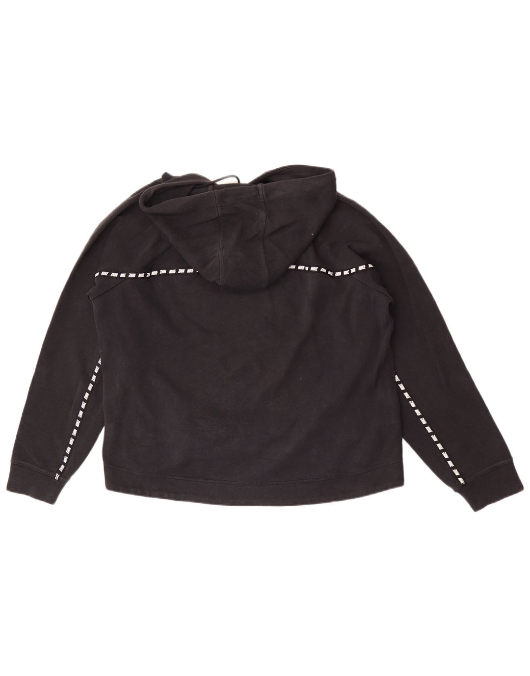 Nike Womens Graphic Hoodie Jumper UK 14 Medium Black