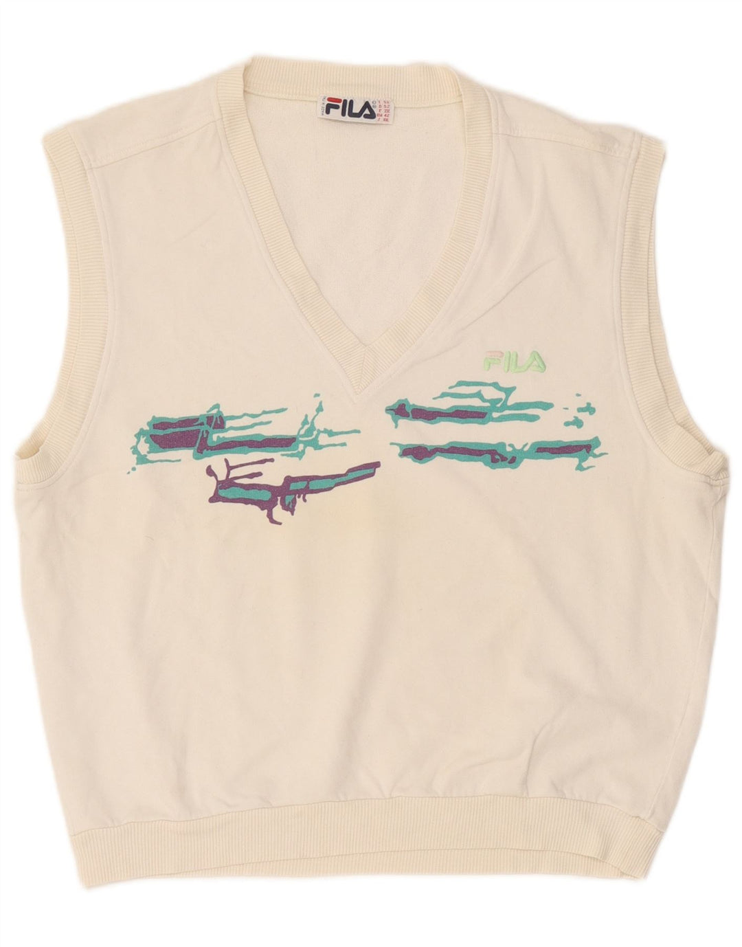 Fila Mens Graphic Vest Tank Top IT 52 Grande Blanco