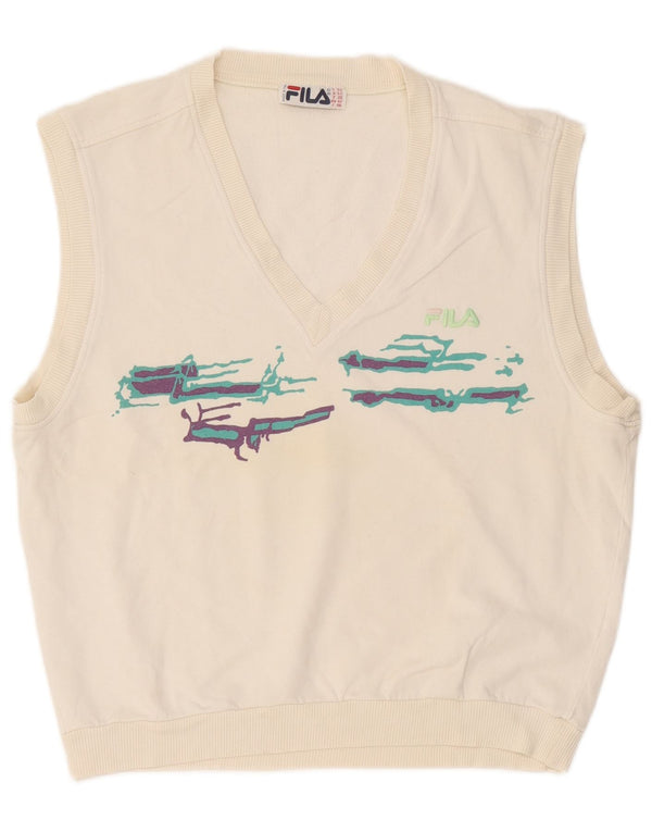 Fila Mens Graphic Vest Tank Top IT 52 Grande Blanco