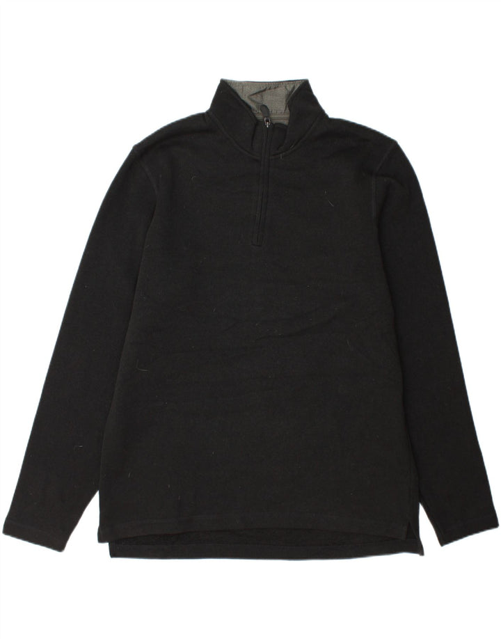 WRANGLER Mens Zip Neck Sweatshirt Jumper Medium Black Polyester Vintage Wrangler and Second-Hand Wrangler from Messina Hembry 