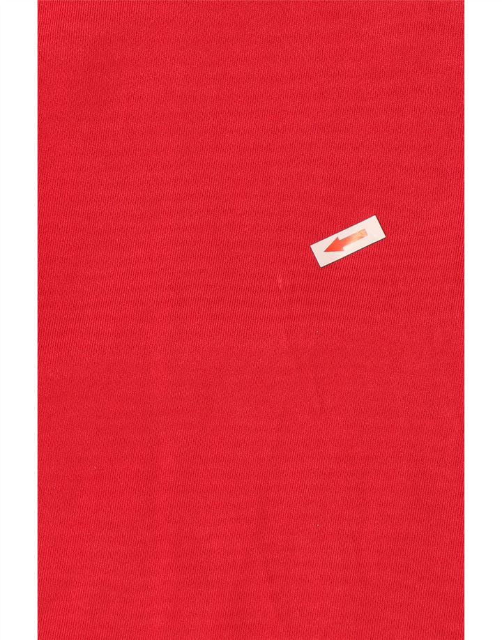 Tommy Hilfiger Herre Zip Neck Top Langærmet Stor Rød Bomuld