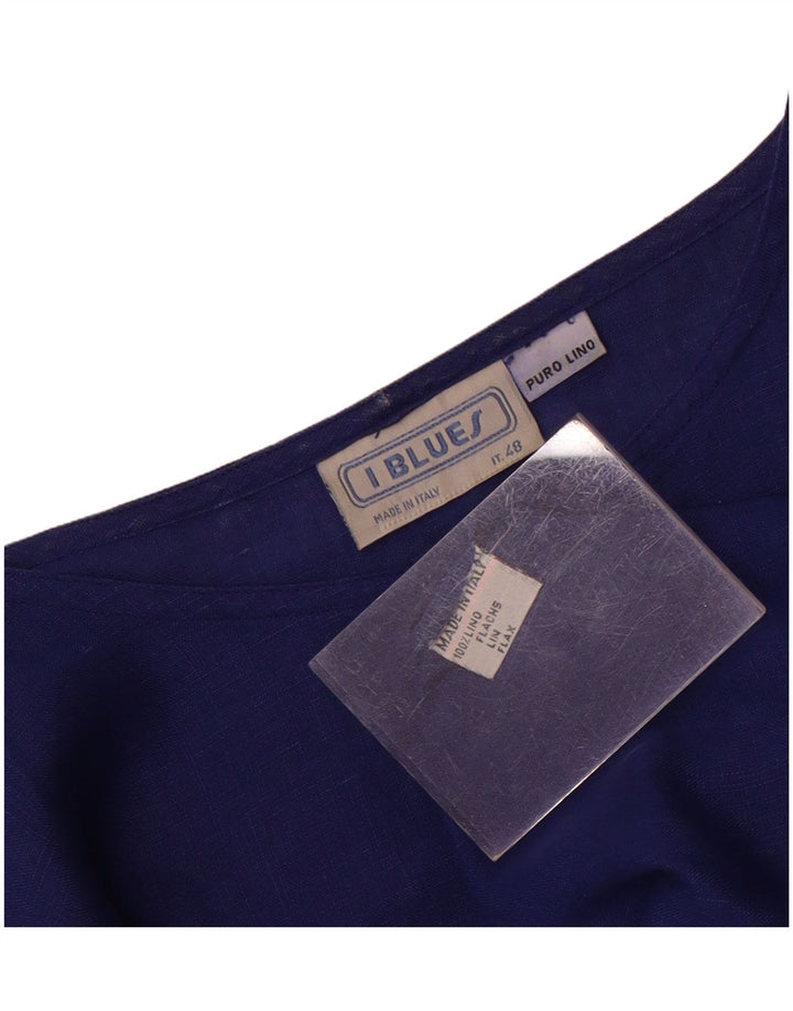 i Blues Bluză Femei Top IT 48 XL Blue Linen